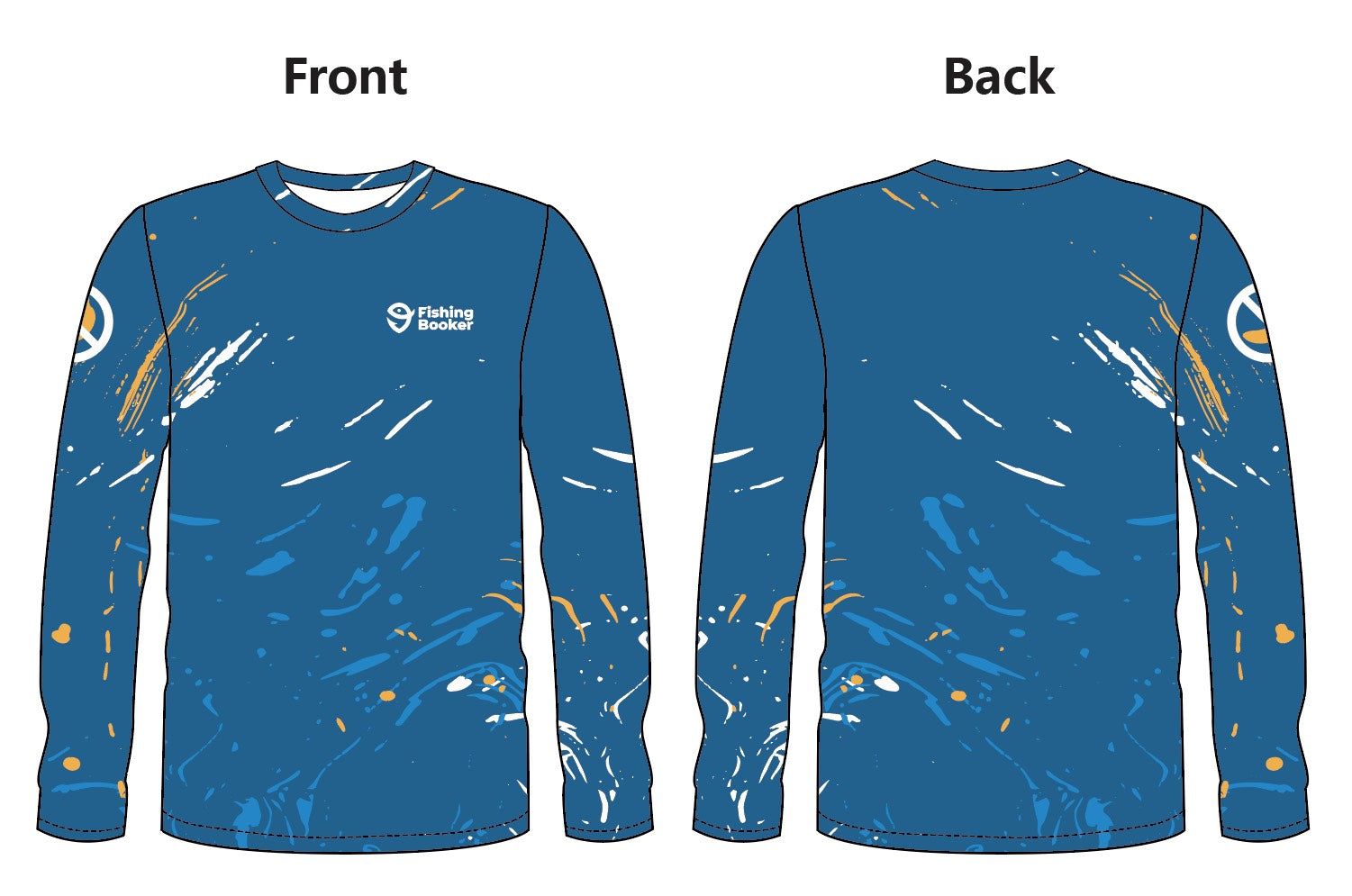 White Performance Custom Fishing Jerseys Crew Neck