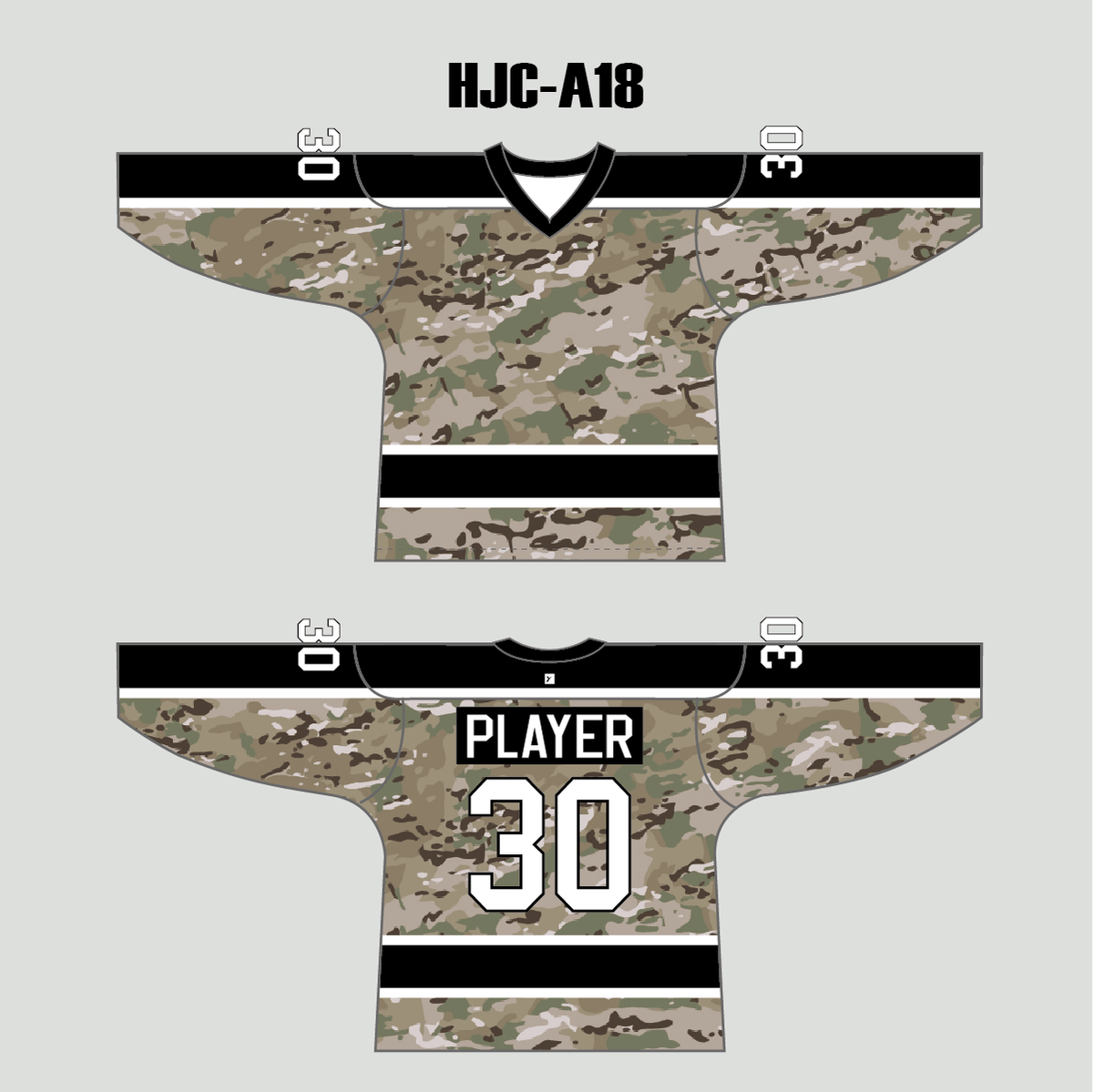H550C-CAM586C Camouflage Blank Hockey Jerseys –