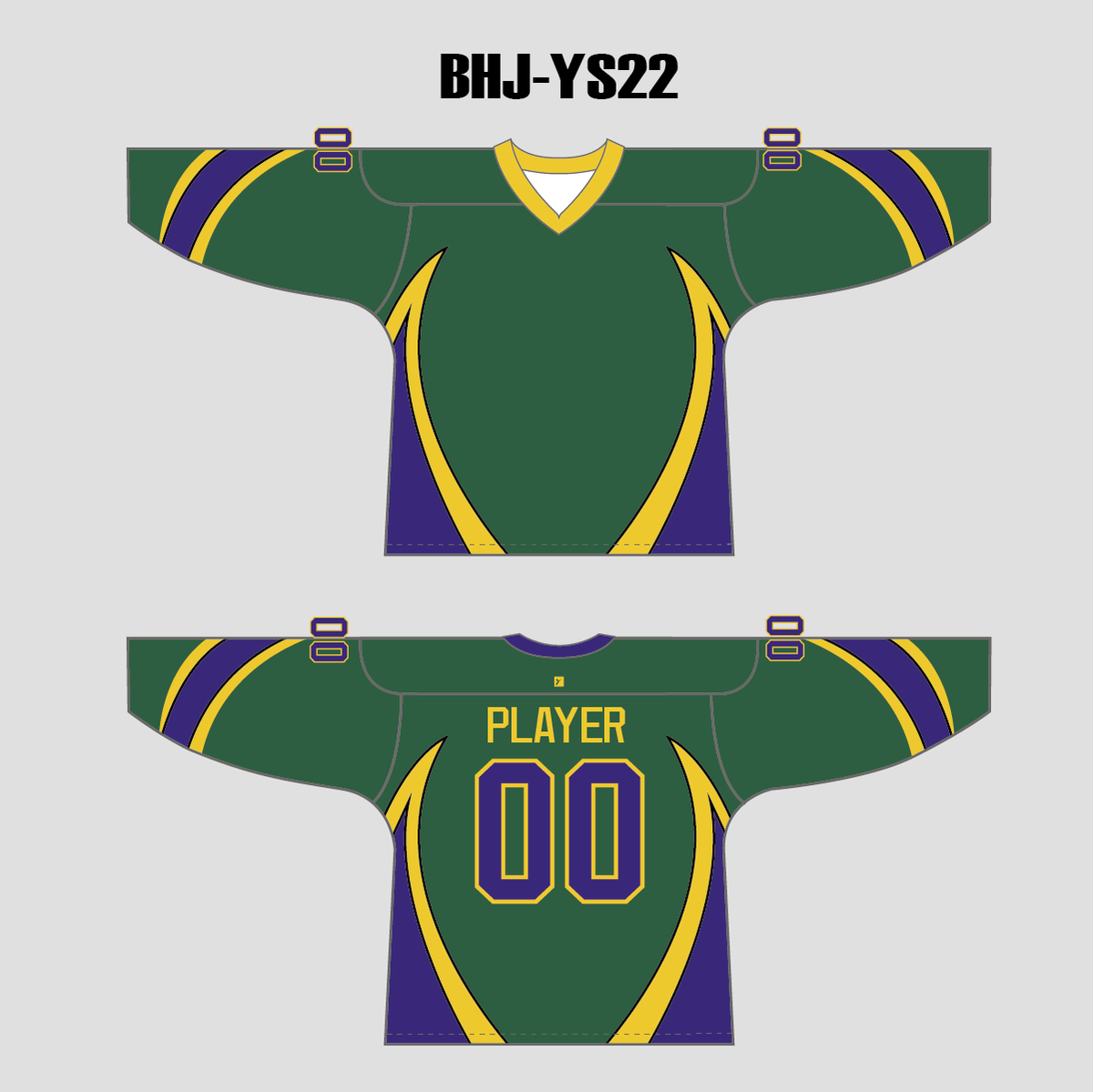 Cheap Custom Gold Purple-White Hockey Jersey Free Shipping