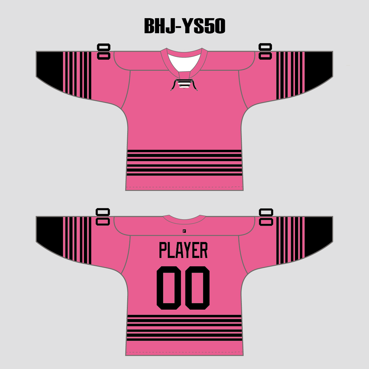 White/Black Ice Roller Hockey Jerseys Custom Design