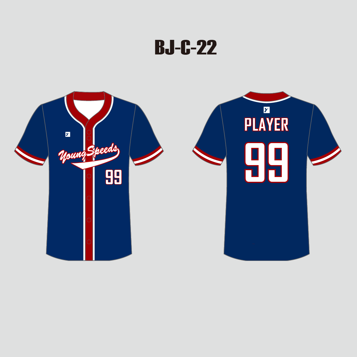 Red Button up High Quality Sublimation Team Youth Baseball Jerseys
