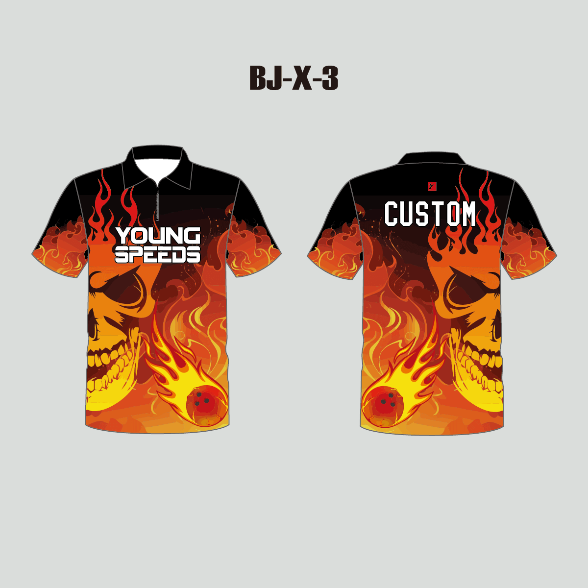 Fire Skull Head Custom Sublimated Hockey Jerseys