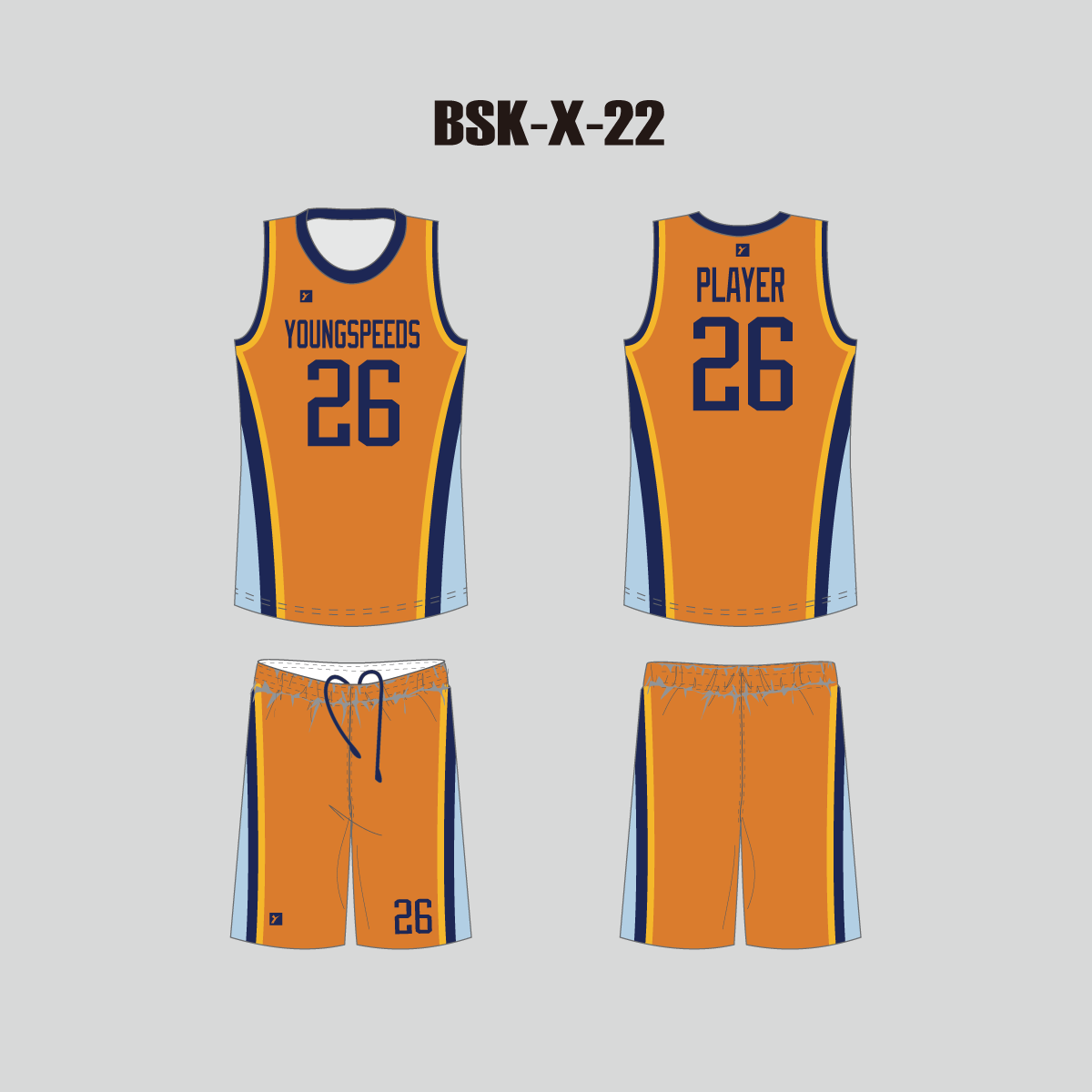 Orange Basketball Jerseys