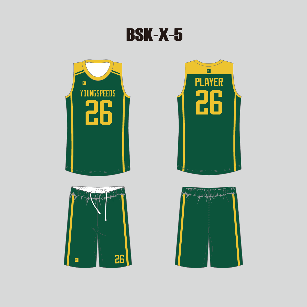 green and yellow basketball jersey