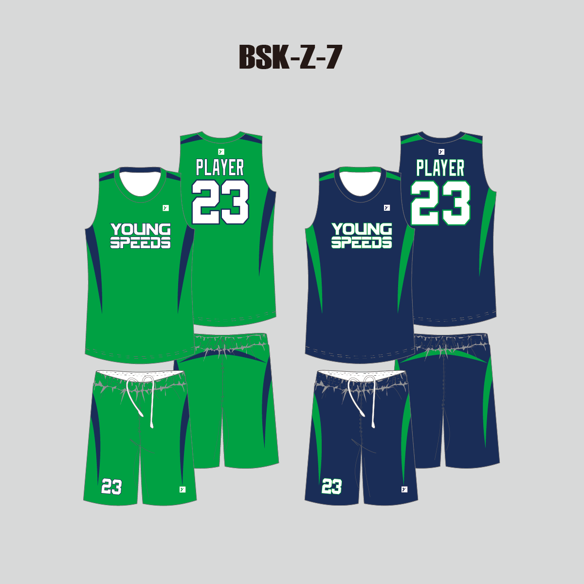Green and Navy Custom Reversible Basketball Uniforms | YoungSpeeds Womens