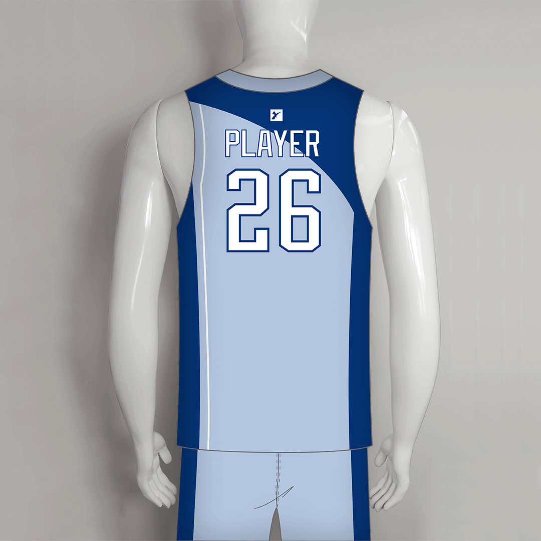 Custom Basketball Bulk Team Jersey and Shorts Set - Icy Blue