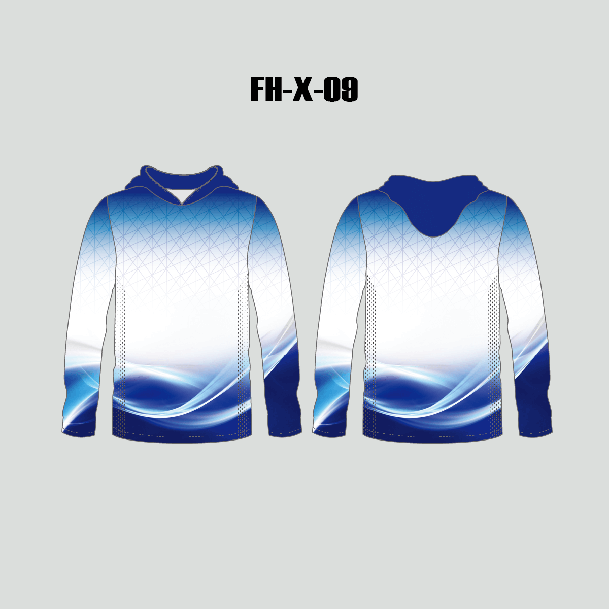 Abstract Wave Custom Fishing Hoodies For Men and Women