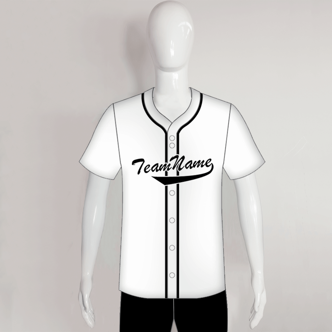 plain white baseball jersey