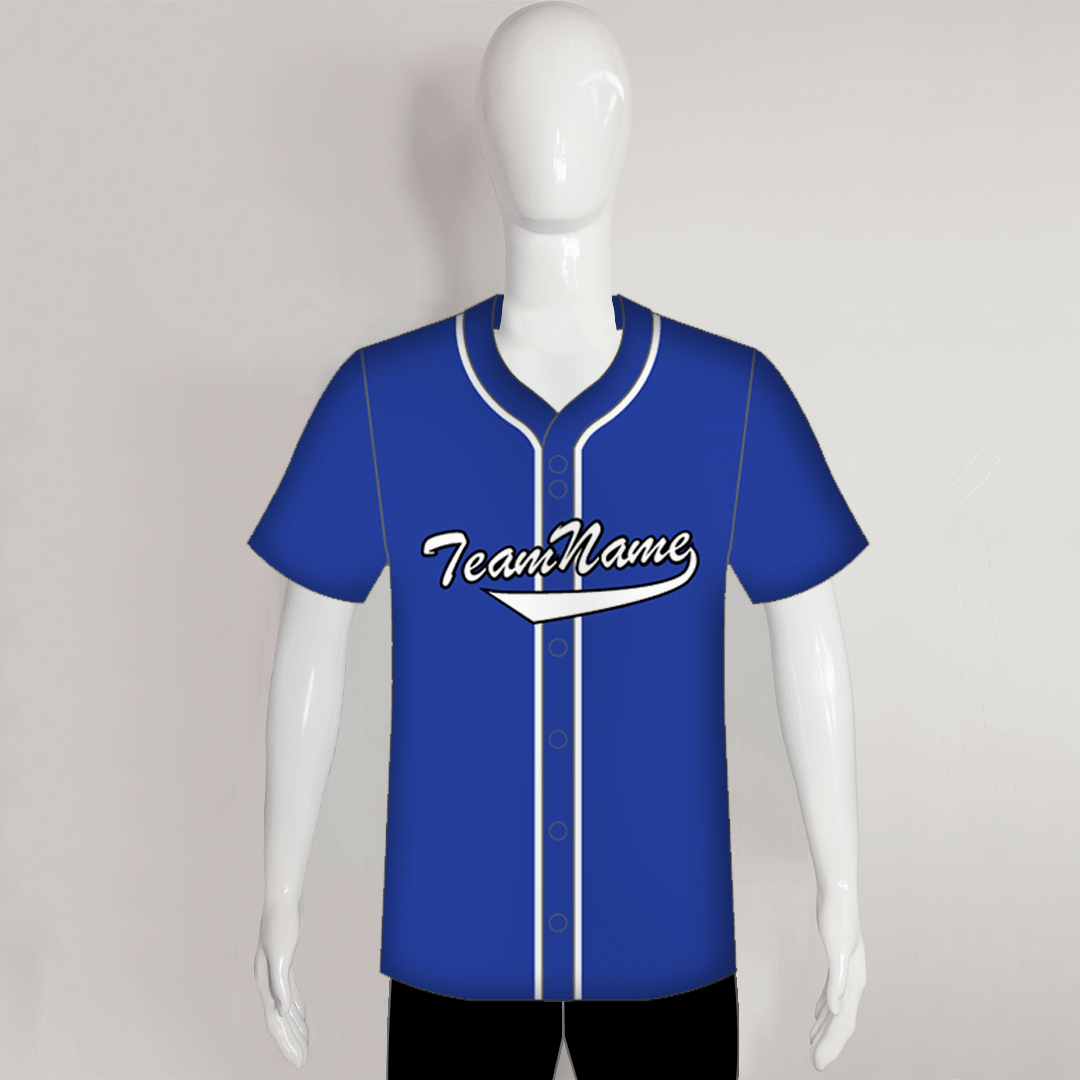 Custom Logo Name Number Royal Blue Baseball Jersey