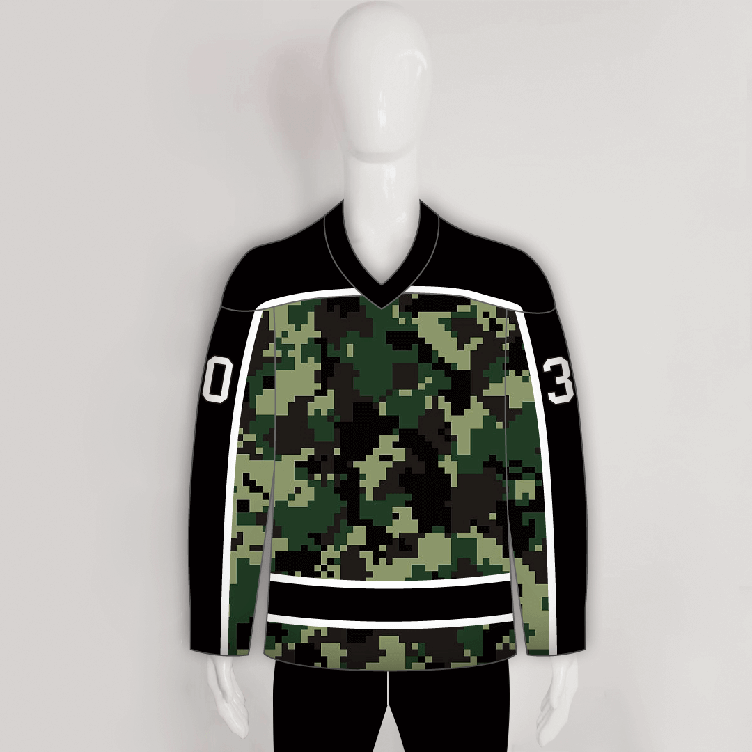 Urban Military Green Digital Camo Hockey Jerseys | YoungSpeeds A1