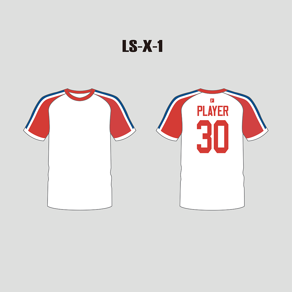 X1 Custom Red Black White Sublimated Paintball Team Jerseys