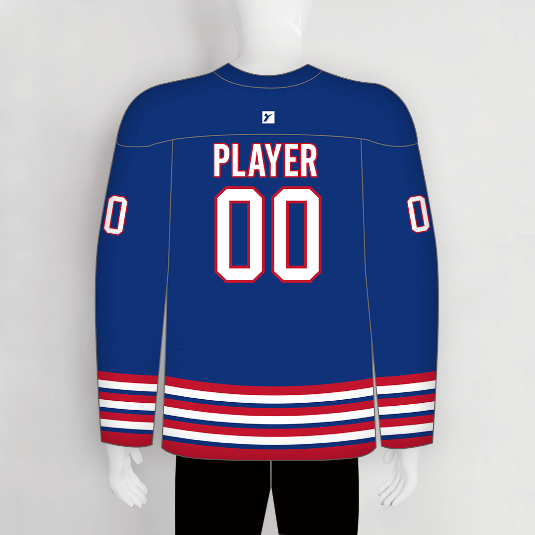 X5 Red Blue Pinstripes Blank Custom Hockey Team Jerseys | YoungSpeeds