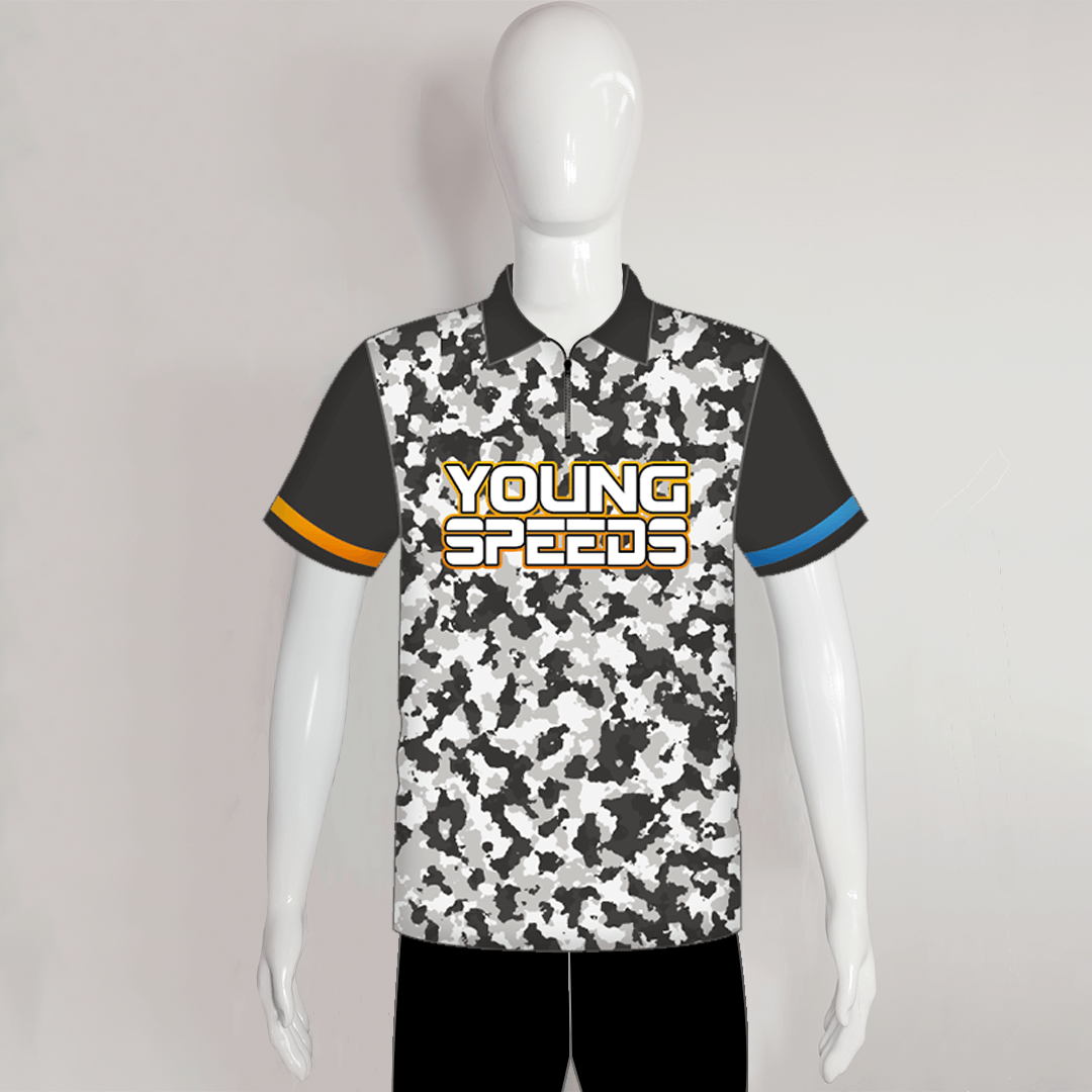 Grey Camouflage Bowling Jersey