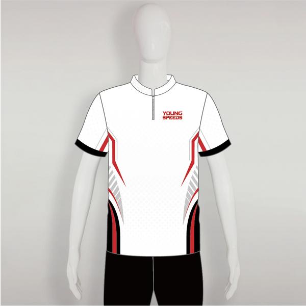 AJZ45 White Black Red Custom Archery Shooter Jerseys