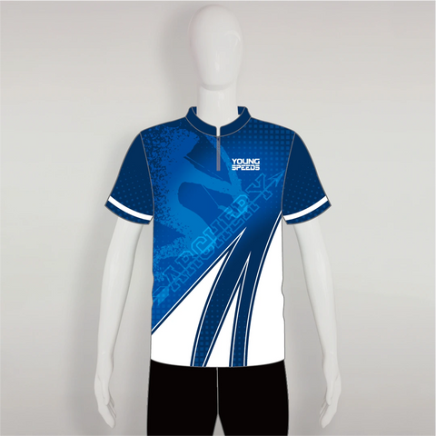 AJZ43 Archer Themed Blue Custom Archery Shooter Jerseys