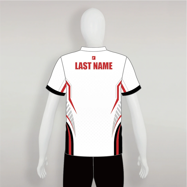 AJZ45 White Black Red Custom Archery Shooter Jerseys