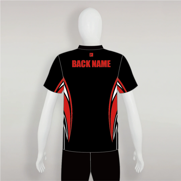 AJZ44 Black Red White Custom Archery Shooter Jerseys