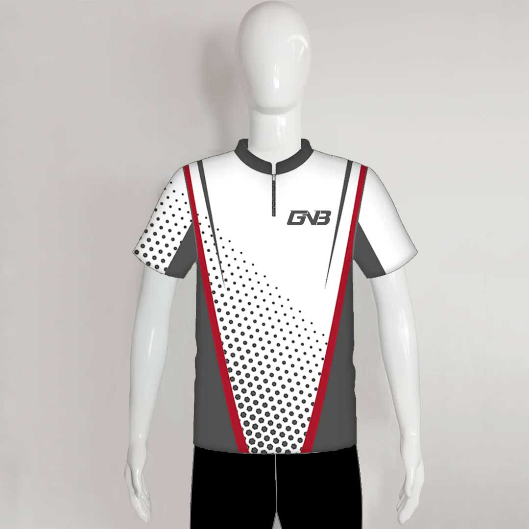 SJZ08 White Grey Halftones Custom Competitive Shooting Jerseys
