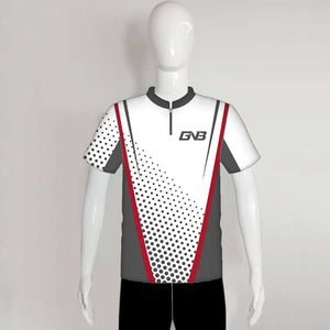 SJZ08 White Grey Halftones Custom Competitive Shooting Jerseys