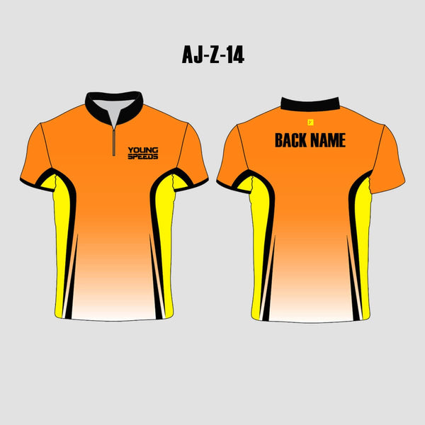 AJZ14 Orange Yellow Custom Archery Team Jerseys - YoungSpeeds