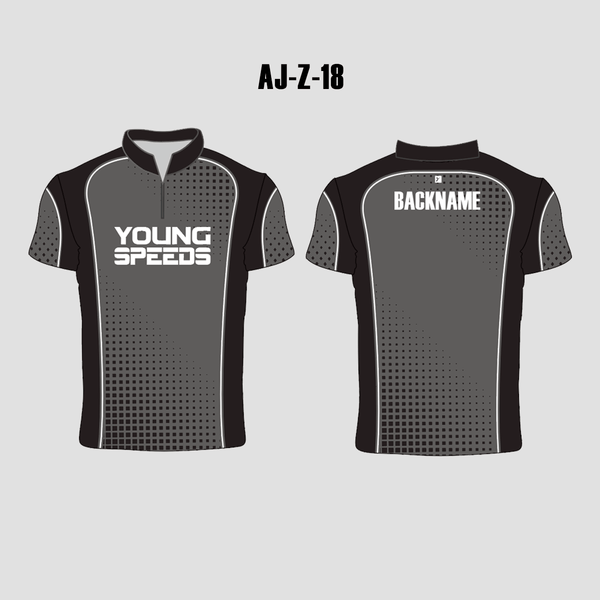 AJZ18 Gray Custom Performance Archery Shirts - YoungSpeeds