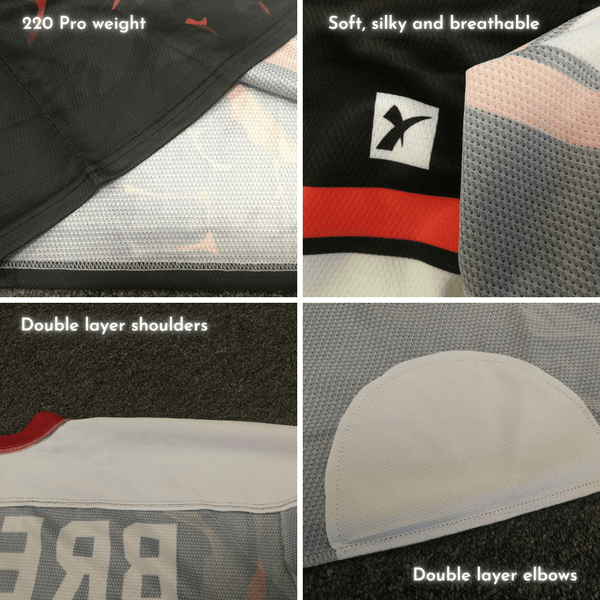 YS53 Pink/Black/Grey Custom Blank Ice Roller Hockey Jerseys Design - YoungSpeeds