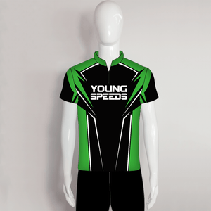 AJZ25 Green Custom Sublimated Zip Archery Jerseys - YoungSpeeds