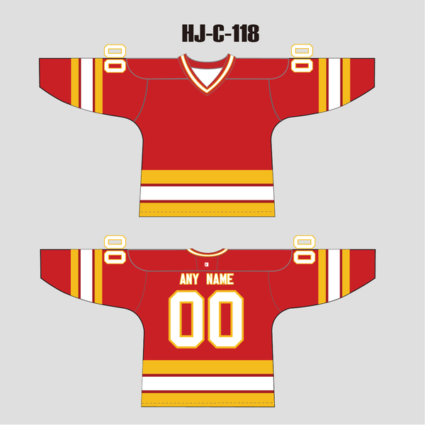 HJC118 Calgary Flames 1989 Away Blank Custom Retro Hockey Jerseys - YoungSpeeds