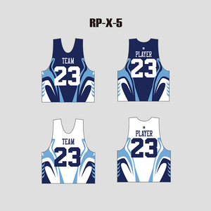 X5 Navy White Custom College Lax Pinnies Reversible - YoungSpeeds