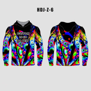 Colorful Trippy Fractal Pattern Custom Rave EDM Hoodie - YoungSpeeds