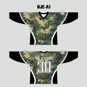 Urban Military Green Digital Camo Custom Made Hockey Jerseys - YoungSpeeds