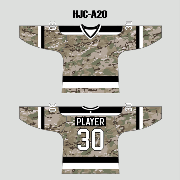 MultiCam Camouflage Pattern Custom Made Hockey Jerseys - YoungSpeeds