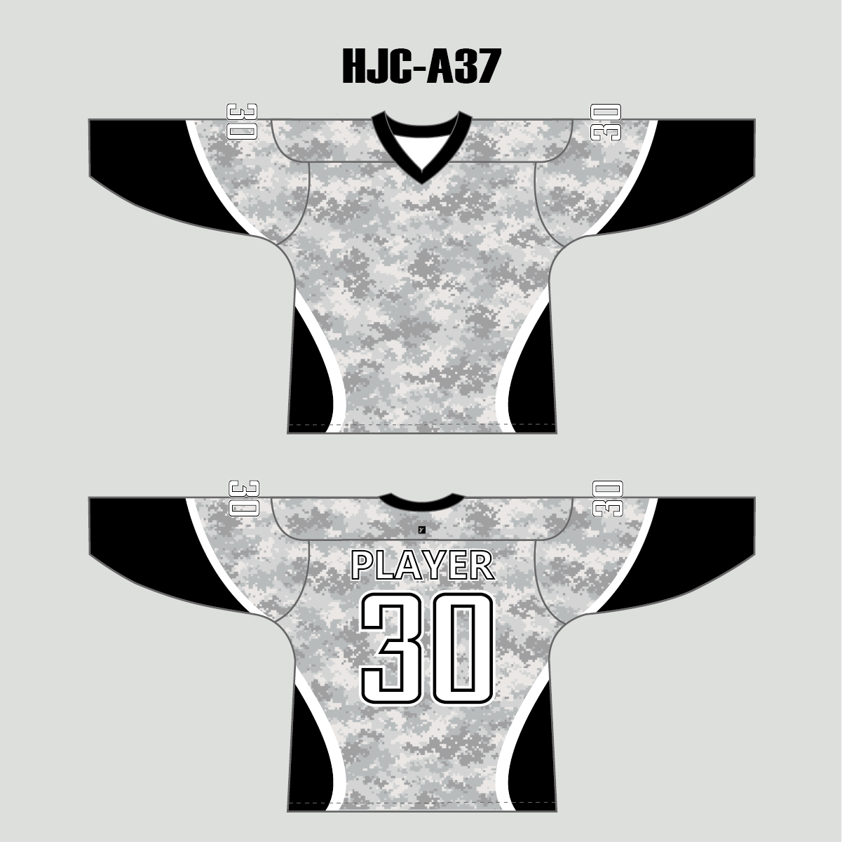 Snow Digital Camouflage Pattern 1 Custom Made Hockey Jerseys - YoungSpeeds