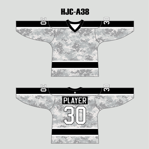 Snow Digital Camouflage Pattern 1 Custom Made Hockey Jerseys - YoungSpeeds