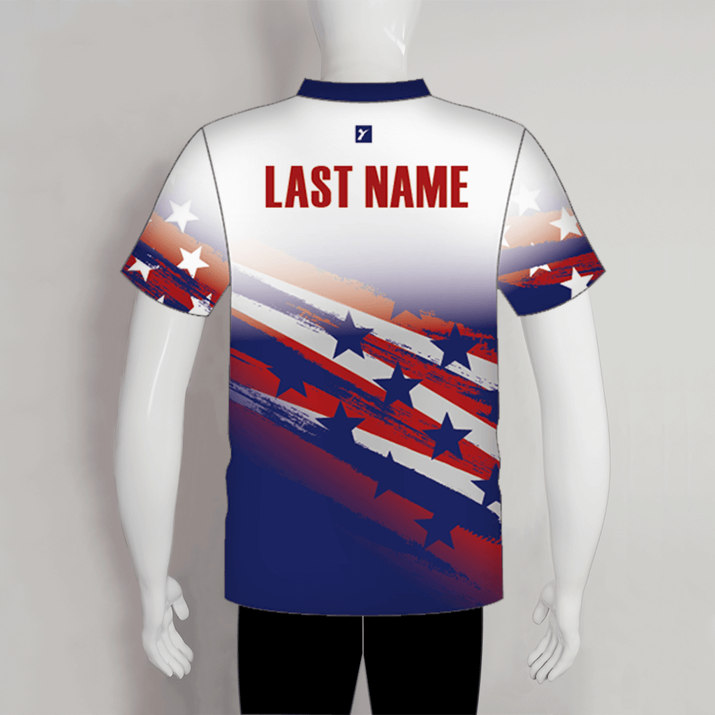 Patriotic Custom Sublimated Cool Archery Jerseys | YoungSpeeds 1/4 Zip