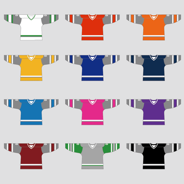 YS20 Green Grey Custom Blank Ice Roller Sublimated Hockey Jerseys - YoungSpeeds