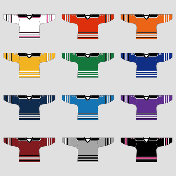 YS53 Pink/Black/Grey Custom Blank Ice Roller Hockey Jerseys Design - YoungSpeeds