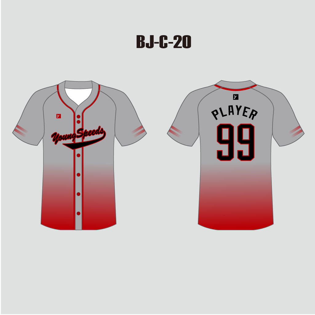 red white and grey baseball jersey