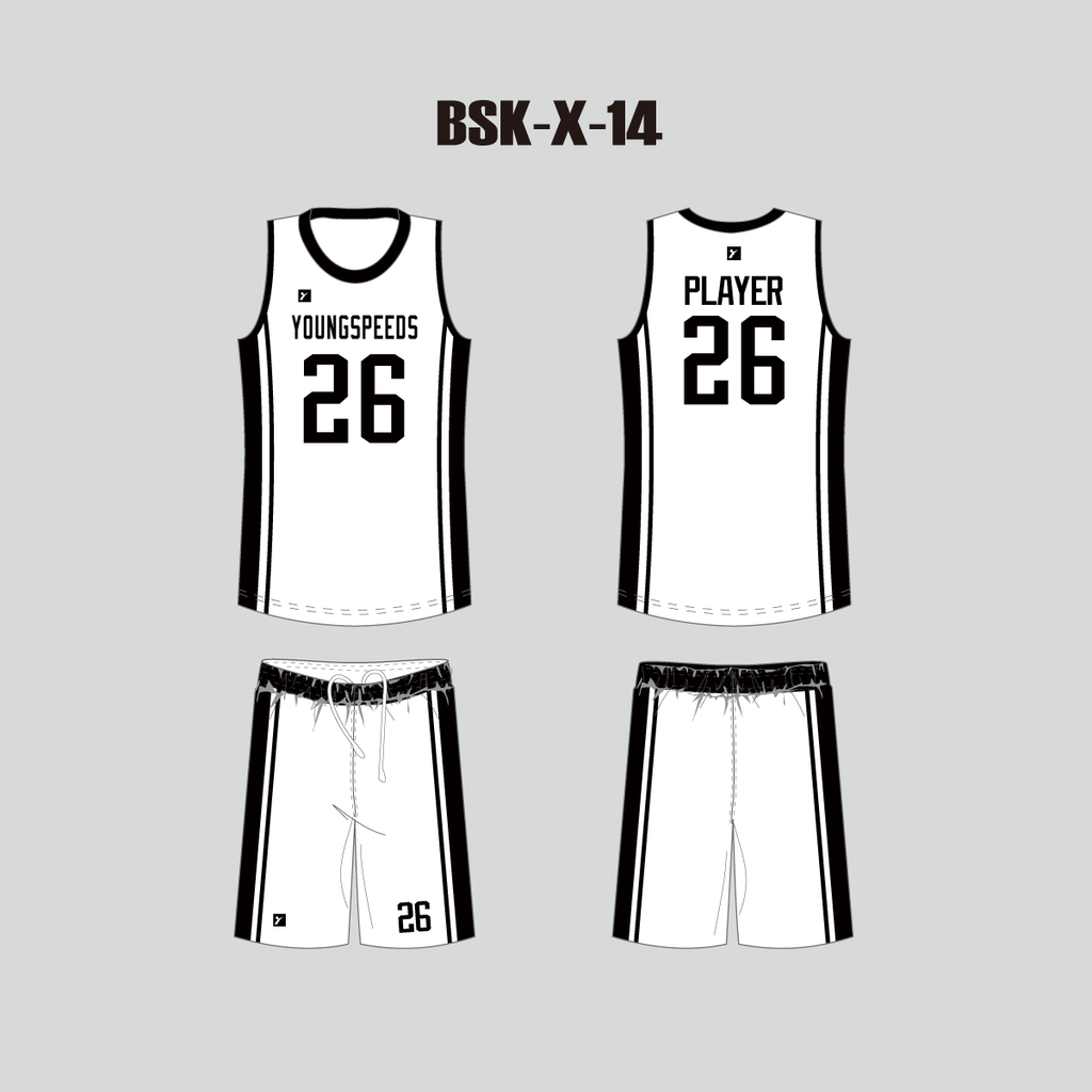 Source Full sublimation girls black and white basketball uniform