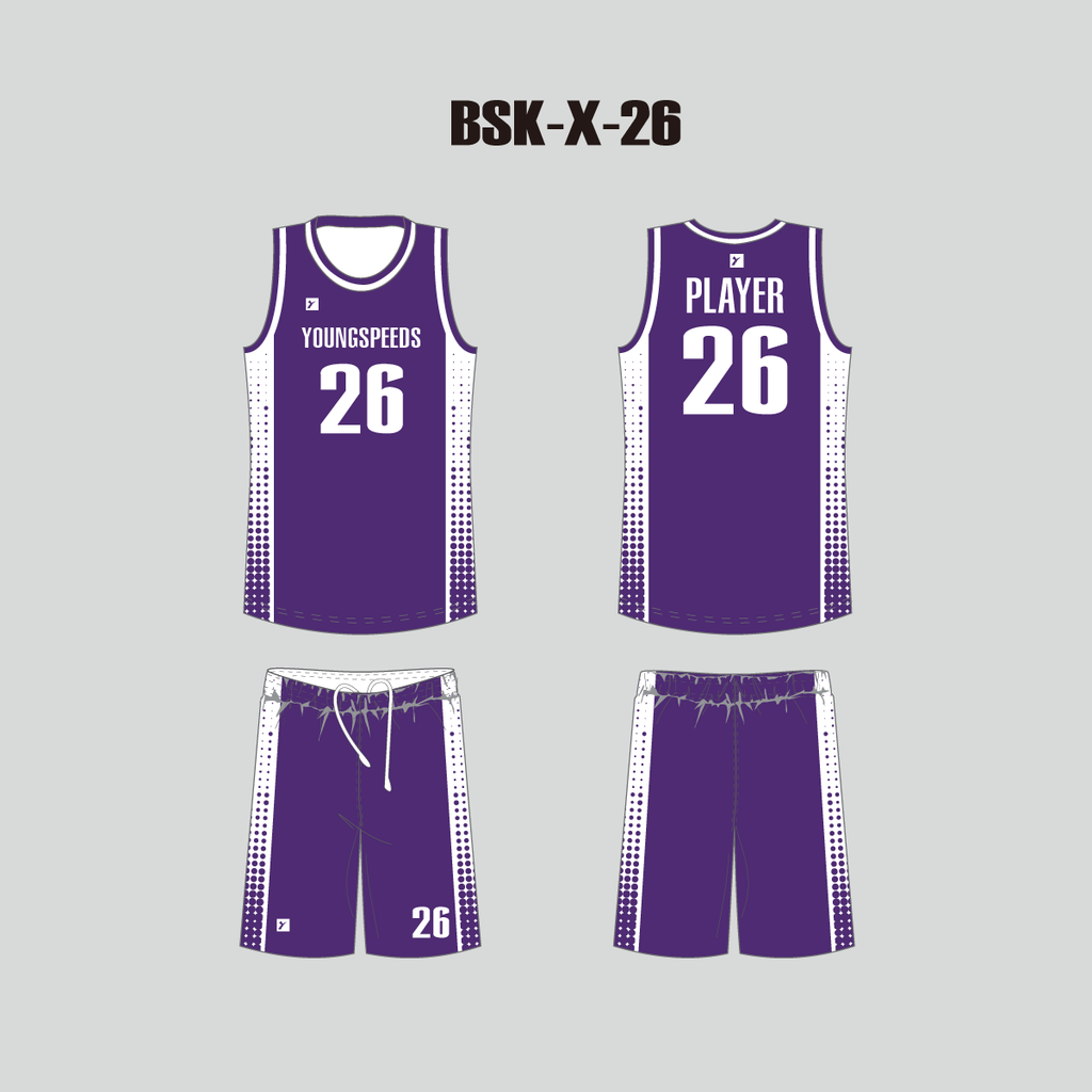 Purple White Custom Basketball Practice and Game Jerseys | YoungSpeeds Womens