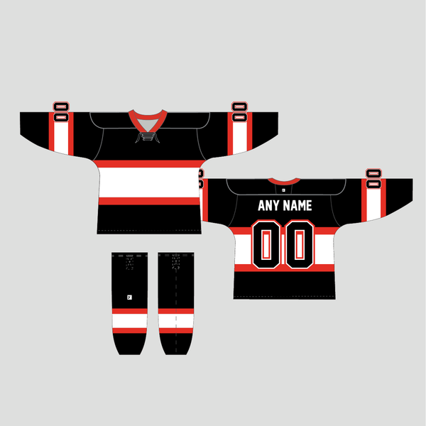 C10 Sublimated Custom Team Hockey Jerseys Socks - YoungSpeeds