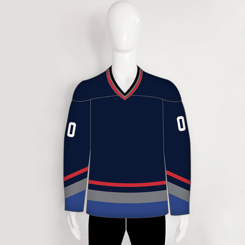 HJC156 Navy Sublimated Custom Blank Hockey Jerseys - YoungSpeeds