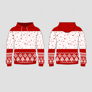 Xmas Trees and Snowflake Pattern Christmas Custom Hoodies Sweatshirts - YoungSpeeds