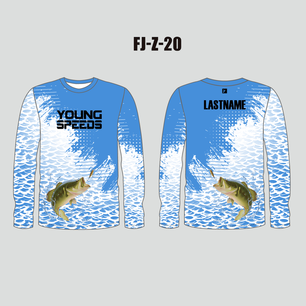 Largemouth Bass Custom Performance Fishing Shirts | YoungSpeeds 1/4 Zip
