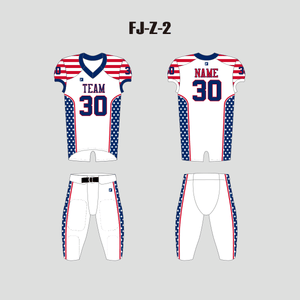 Z2 Patriotic White Custom Adult Youth Football Jerseys Pants - YoungSpeeds