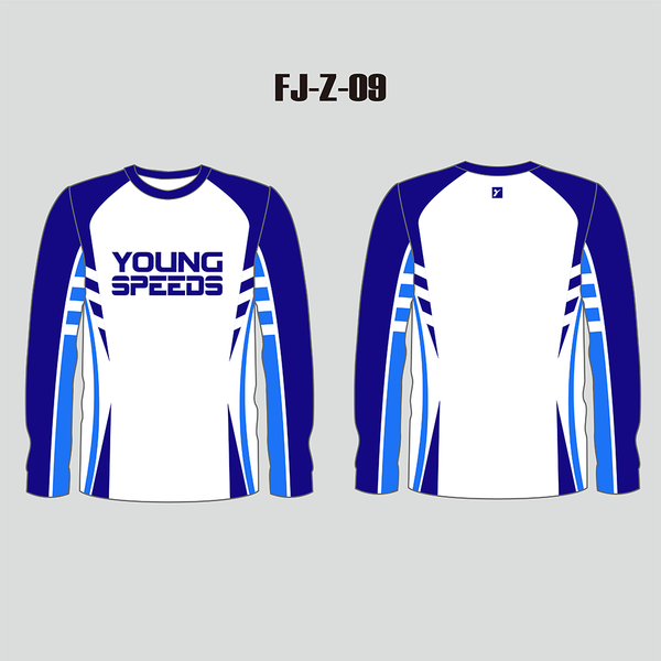 FJZ09 Sublimated Light Weight Long Sleeve Custom Fishing Shirts Crew Neck - YoungSpeeds