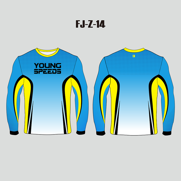 FJZ14 Sublimated Custom Crew Fishing Sun Shirts - YoungSpeeds