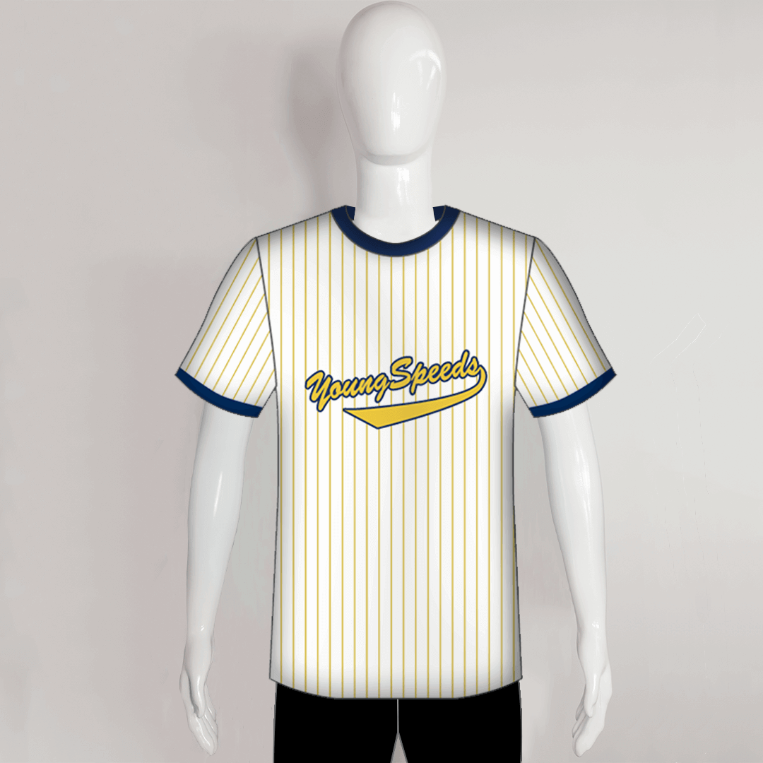 C36 Pinstripe Custom Crew Baseball Shirts for Men and Women - YoungSpeeds