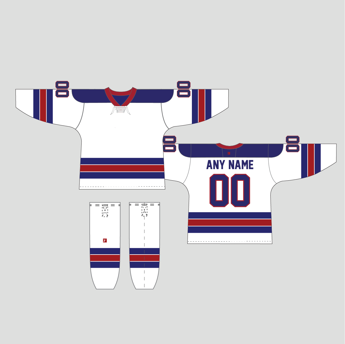 C19 Sublimated Custom USA Team Hockey Jerseys Socks - YoungSpeeds