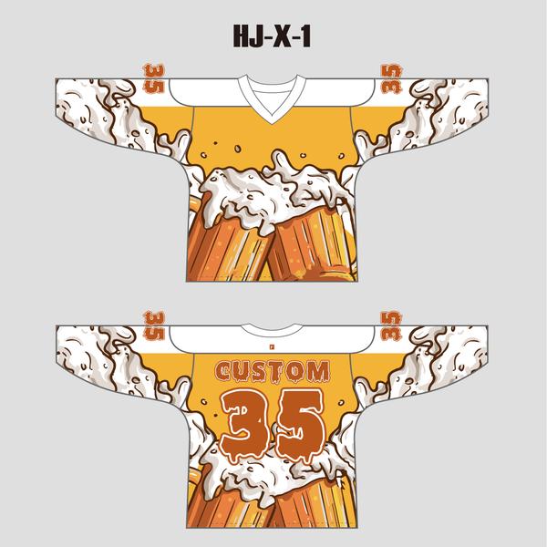 HJX1 Cheers and Beers Custom Sublimated Hockey Jerseys - YoungSpeeds